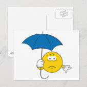 Regengesicht Postkarte (Vorne/Hinten)