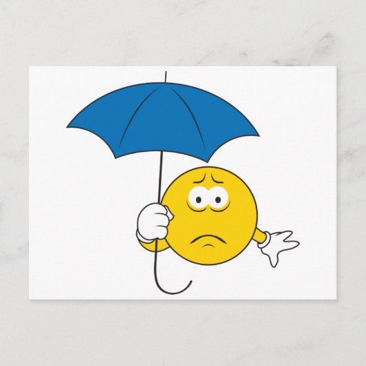 Regengesicht Postkarte (Vorderseite)