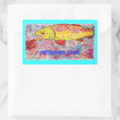 Regengestein Rechteckiger Aufkleber (Tasche)