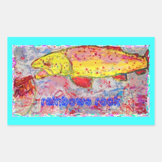 Regengestein Rechteckiger Aufkleber (Vorderseite)