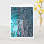 Regengewaschenes Electric Blue, Karte (Gelbe Blume)