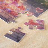 Regenherzen Bunter Regenschirm Puzzle (Seite)