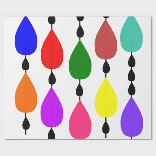 Regenketten Geschenkpapier (Flach)