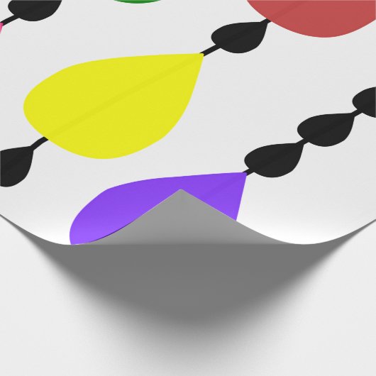 Regenketten Geschenkpapier (Ecke)