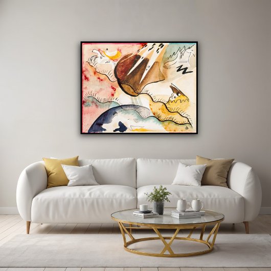 Regenlandschaft (1911) zeichnend von Wassily Kandi Poster