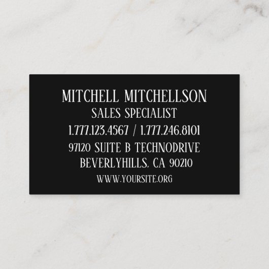 Regenleuchte Visitenkarte (Rückseite)