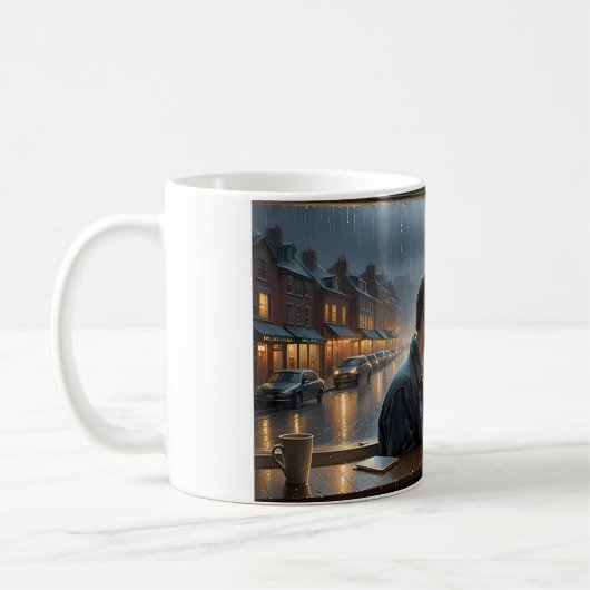 Regenliebe am Fenster-Mug Kaffeetasse (Links)