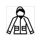 Regenmantel Gummistempel (Prägung)