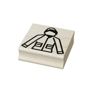 Regenmantel Gummistempel