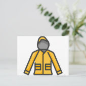 Regenmantel Postkarte (Stehend Vorderseite)