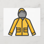 Regenmantel Postkarte (Vorderseite)