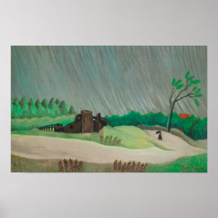 Regenmorgen Henri Rousseau, Vintage Fine Art Poster