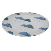 Regenmuster: Dunkle Wolken Vintag Schneidebrett (Ecke)