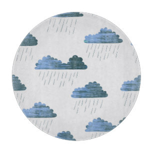 Regenmuster: Dunkle Wolken Vintage Schneidebrett