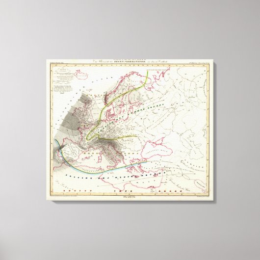 Regenmuster in Europa Leinwanddruck (Vorderseite)
