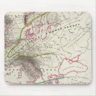 Regenmuster in Europa Mousepad