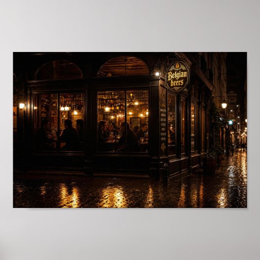 Regennachmittagsplakat der belgischen Alehouse Poster (Vorne)