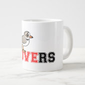 Regenpfeifer-Liebe Jumbo-Tasse (Vorderseite Rechts)