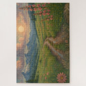Regenreicher Morgen am Berg Puzzle (Vertikal)