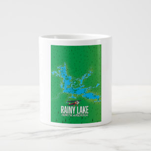 Regenreicher See Nordamerikanische Seenkarte Jumbo-Tasse