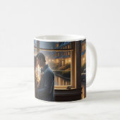 Regenromanze-Fenster-Glühbecher Kaffeetasse (VorderseiteRechts)