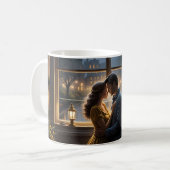 Regenromanze-Fenster-Glühbecher Kaffeetasse (Vorderseite Links)