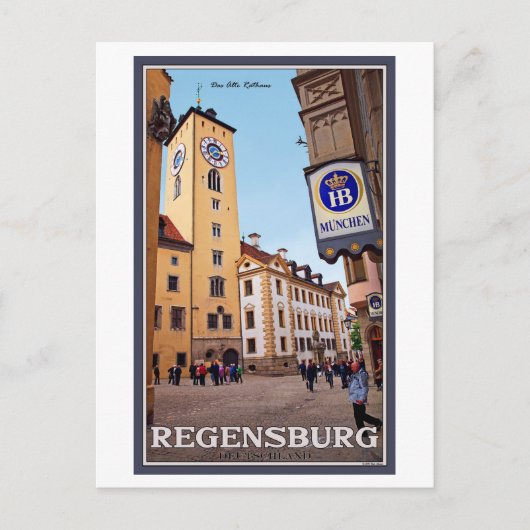 Regensburg - Altes Rathaus Postkarte (Vorderseite)