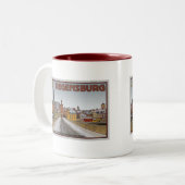 Regensburg - Ansicht von Steinerne Brücke Zweifarbige Tasse (Vorderseite Links)