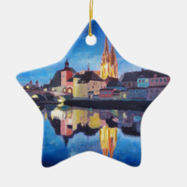 Regensburg, Bavaria at Dawn Keramikornament