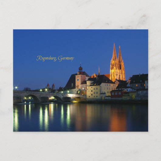 Regensburg, Deutschland Postkarte (Vorderseite)