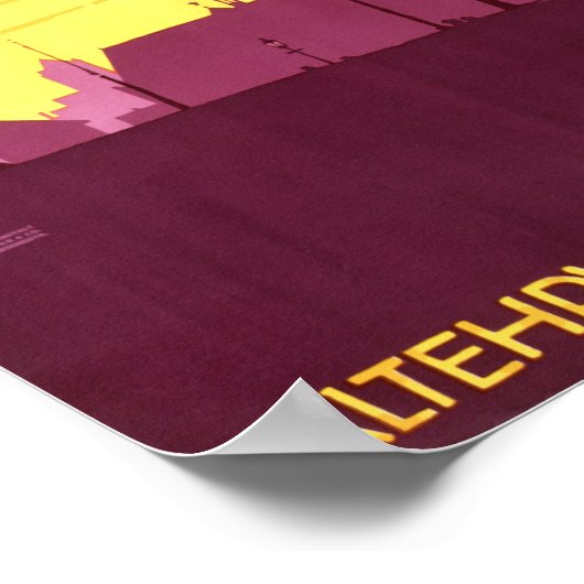 Regensburg Deutschland Vintage Travel Poster (Ecke)