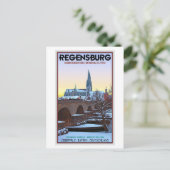 Regensburg - Dom und Steinerne Brücke Postkarte (Stehend Vorderseite)