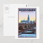 Regensburg - Dom und Steinerne Brücke Postkarte (Vorne/Hinten)