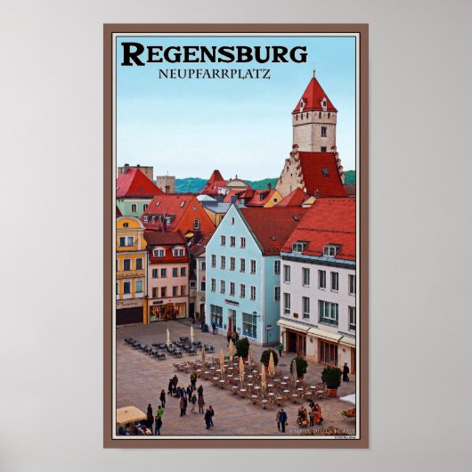Regensburg - Neupfarrplatz Poster (Vorne)