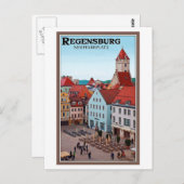 Regensburg - Neupfarrplatz Postkarte (Vorne/Hinten)