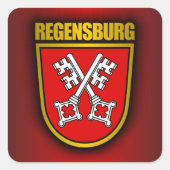 Regensburg Quadratischer Aufkleber (Vorderseite)