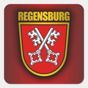 Regensburg Quadratischer Aufkleber