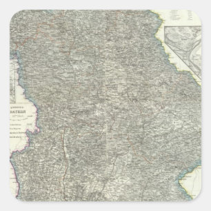 Regensburg-Region von Deutschland Quadratischer Aufkleber