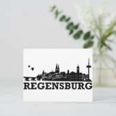 Regensburg Skyline Postkarte (Stehend Vorderseite)