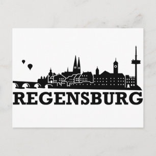 Regensburg Skyline Postkarte