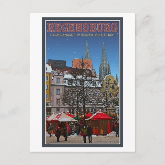 Regensburger Kohlenmarkt Postkarte (Vorderseite)