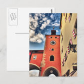 Regensburger Uhrturm HDR. Postkarte (Vorne/Hinten)