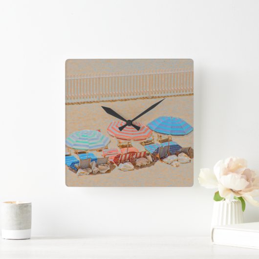 Regenschirm 2 quadratische wanduhr (Zuhause)