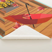 Regenschirm auf einer Brücke Sherpadecke (3/4)