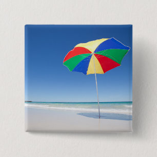 Regenschirm auf Strand   Australien Button