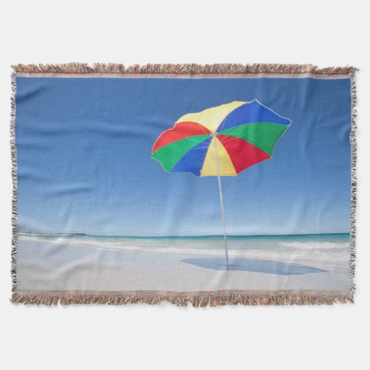 Regenschirm auf Strand | Australien Decke (Vorderseite)