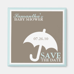 Regenschirm-Baby-Duschen-Save the Date Magneten Magnet