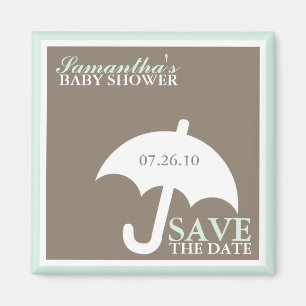 Regenschirm-Baby-Duschen-Save the Date Magneten Magnet
