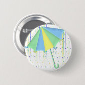 Regenschirm-Babyparty Button (Vorne & Hinten)