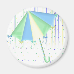 Regenschirm-Babyparty Magnet